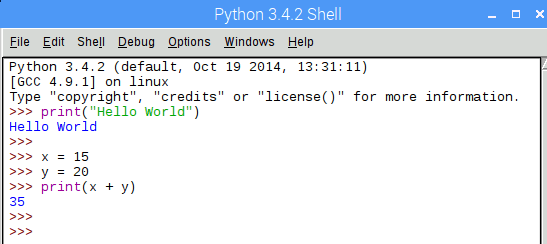 Python 3 shell another image