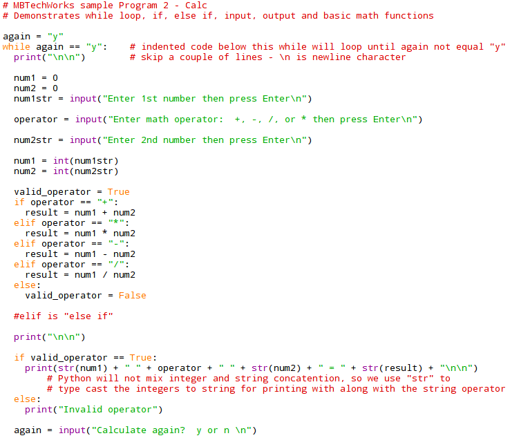Python source code example image
