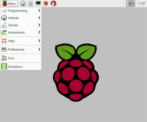 Raspbian GUI Desktop Screenshot